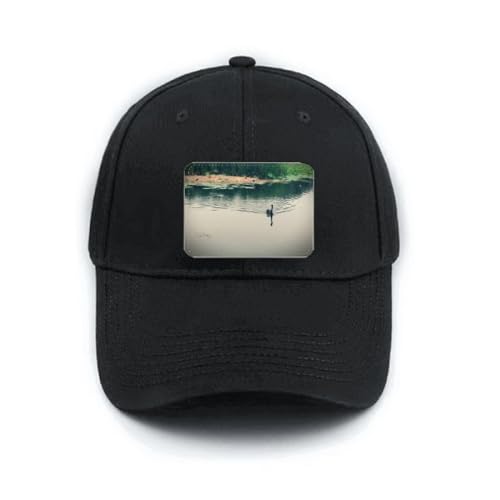 Casquette Ducks Lake noire ajustable contre le soleil : confort optimal sans serrer la tête