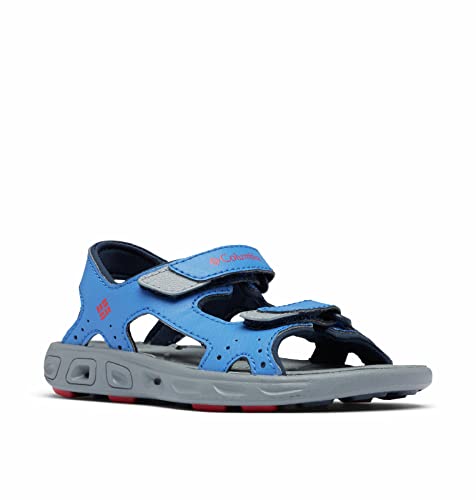 Columbia Youth Techsun Vent Sport Sandal, Stormy Blue/Mountain Red, 13