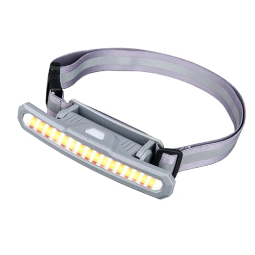 Lampada da corsa a LED, ricaricabile, per la sicurezza notturna, design leggero impermeabile con cinturino regolabile, illuminazione a fascio largo per passeggiate, ciclismo, allenamento all'aperto