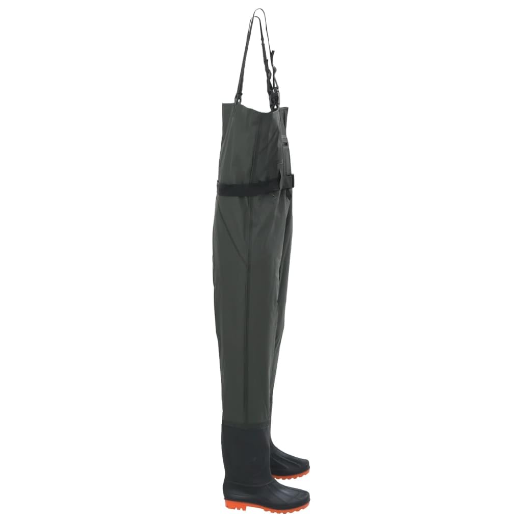 Tomostar Pêche Waders Cuissardes, Cuissardes Pantalon de Pêche avec Bottes et Ceinture Vert foncé Taille 40