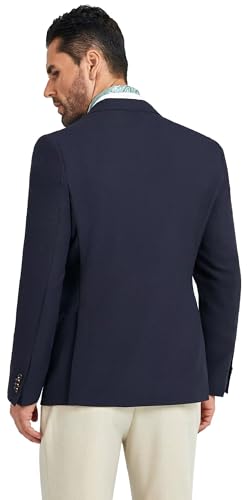Mens Blazer Jacket Slim Fit Knit Double Breasted Casual Blazer Men 1 Button Notched Business Mens Sport Coat3