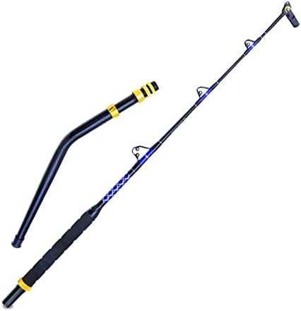 Topline Tackle 2-Pieces Deep Sea Fishing Rods, Topline Tackle Fishing Pole with 3+1 Roller Guides,Trolling Fishing Rod for Salt Water (5