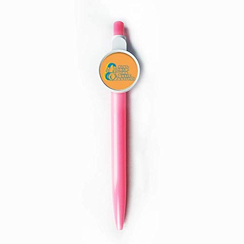 Bolígrafo retráctil con diseño de música en color naranja vibrante