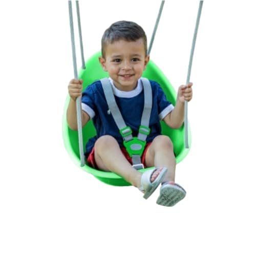 Swurfer Coconut Toddler Swing – Comfy Baby Swing Outdoor, 3-Point Adjustable Safety Harness,...