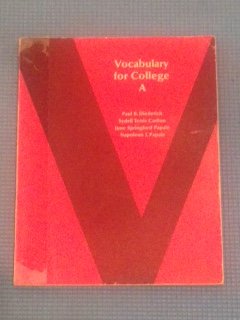 Paperback Vocabulary for College A Book
