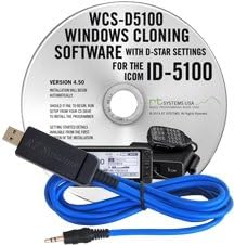 RT Systems Original WCS-D5100 Data Software (Version 4.50) and USB Programming Cable (USB-RTS05) for the ID-5100
