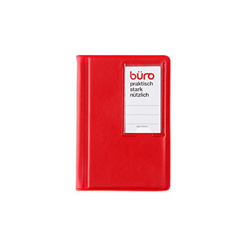 Protège-cartes BURO rouge 40 fentes anti-pliure pour bureau