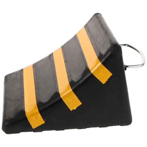 Unomor Heavy Duty Rubber Wheel Chock with Handle Slip Design for Cars Rvs Trailers Trucks Portable Durable Tire Stopper for Vehicle Maintenance