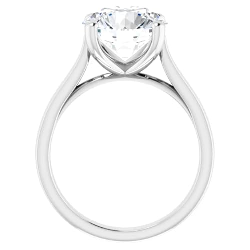 Solitaire 3 Ct. Round Brilliant Cut Lab Diamond Engagement Ring4