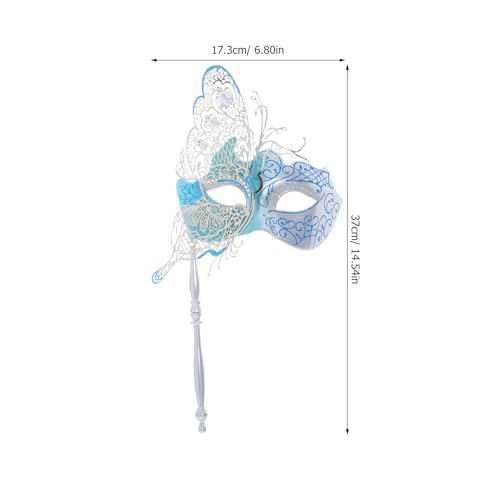 Masque vénitien pour femme en métal ciselé, accessoire de déguisement