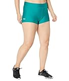 Under Armour Women's HeatGear Armour Mid Rise Shorty, (722) Coastal Teal / / White, Medium