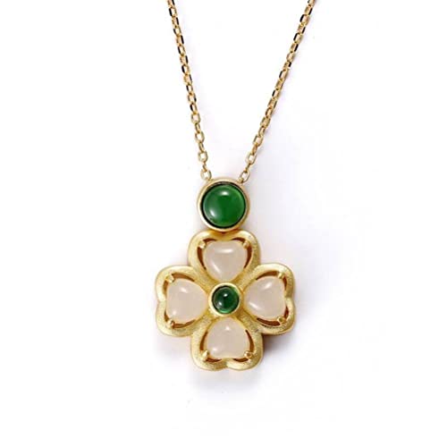 Collier de clavicule en jade véritable le cadeau idéal pour femme avec écrin