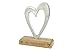 Six Perfect Years 6th Anniversary Rustic Metal Heart Decoration â€“ Free Standing Aluminium & Wooden Decoration (hssperf-6)