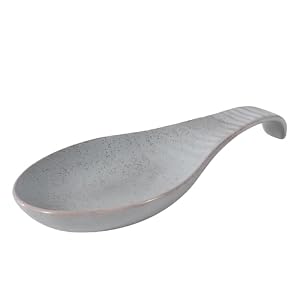 CER Kitchen, Utensil Rest for Cooking, European Style Spoon Rest for Countertop, Teaspoon Rest for Kitchen, Compact Size 2.4 X 22.2 X 9.2 Cmeramic Spoon Rest, Spoon Hold