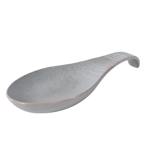 CER Kitchen, Utensil Rest for Cooking, European Style Spoon Rest for Countertop, Teaspoon Rest for Kitchen, Compact Size 2.4 X 22.2 X 9.2 Cmeramic Spoon Rest, Spoon Hold