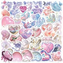 50 Pcs Crystal Love Stickers for Kids Teens Adults Boys Girls Gift,Love Decals Pack for Laptop,Skateboard,Luggage,Car,Bike,Cup,Computer,Water Bottle Decor,Vinyl Waterproof Stickers โ image 1