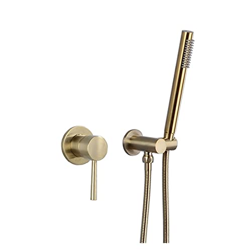Pommeau de douche jet orientable économiseur d'eau or brossé