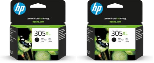 HP Cartucho de Tinta Original Negro de Alto Rendimiento 305XL (Paquete de 2)