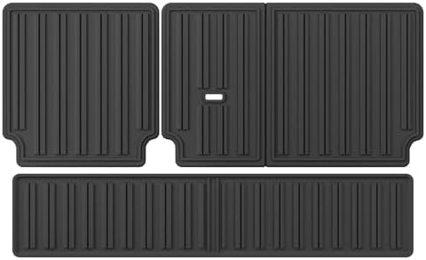 LUCKEASY Trunk Mat & Backrest Mat for to-yota Sequoia(7-Seat) 2024-2026