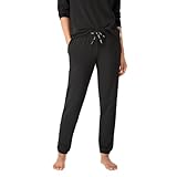 Hanes Originals French Terry Joggers, Lightweight Lounge Pants for Women, Comfywear Loungewear, 28', Black, X-Large