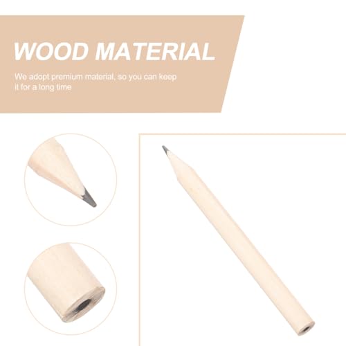 Pack de 100 lápices mini de madera gruesos miniatura 6