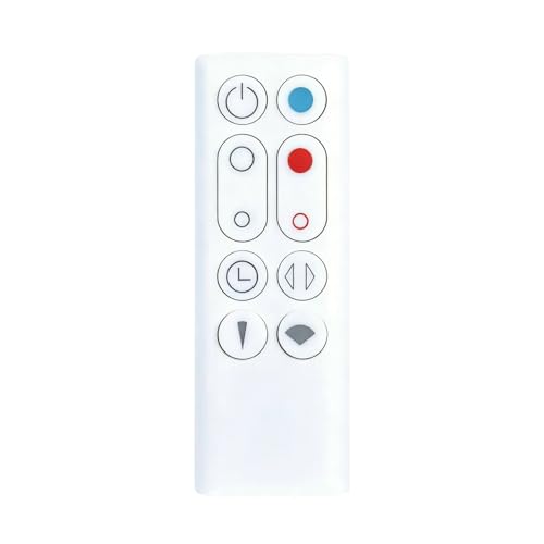 PureSphere Replacement Remote Control for Dyson AM09 Hot and Cold Fan Heater White Non-Magnetic Remote Controller No Programming Required (ONLY Compatible with Dyson AM09 Model)
