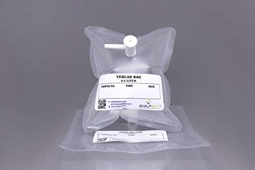 Tedlar Gas Sampling Bag (2 Litre)(Optimal Operating Temperature โ 477 ห K)(Material Film) โ PVF (Polyvinyl Fluoride)(Material Valve) โ PP (Polypropylene)(Pack of 1)