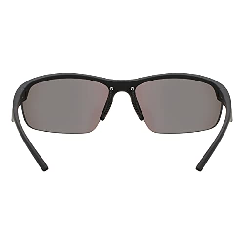 Piranha Glide Men's Sport Sunglasses with Black Half Frame and Green Mirror Lens4