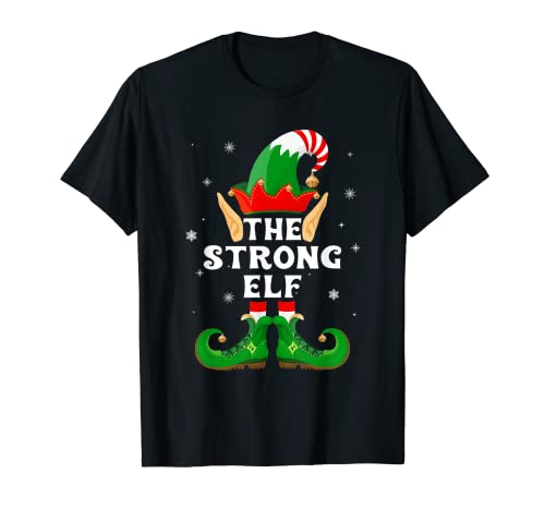 The Strong Elf Matching Family Group Christmas Costume Maglietta
