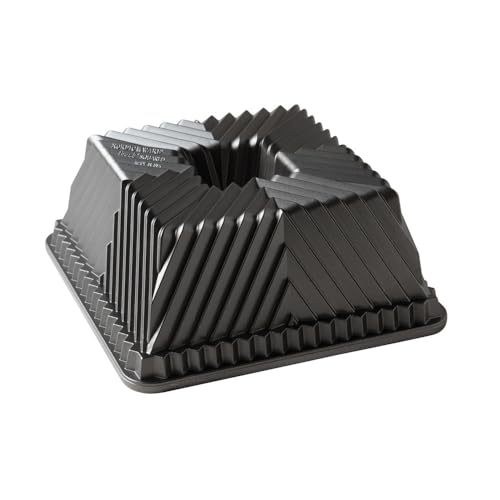 Nordic Ware Bundt Squared Pan, 10 Cup, Graphite