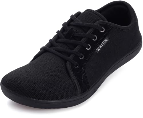 WHITIN Fashion Barefooot Shoes Women Gym Walking Wide Width Flat Black 8