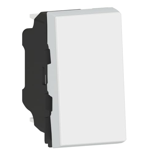 Legrand 077001L Interrupteur ou va-et-vient Mosaic Easy-Led, 1 Module, 10AX, 250V, Blanc