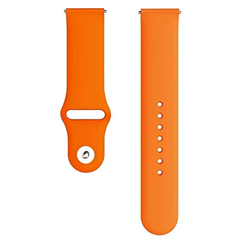 Image of Soft Silicone 20mm Strap Compatible with Amazfit Bip /Lite /GTS /Samsung Gear Sport /Galaxy Watch 42mm / Active /2 40-44mm /Realme Classic /Fashion Smartwatch Strap