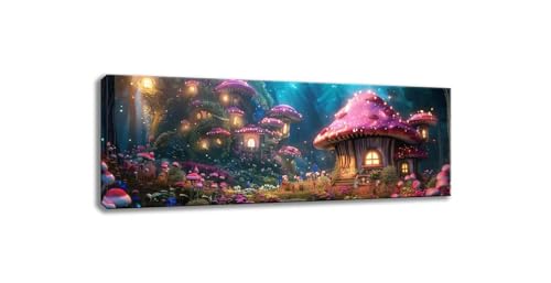 Diamond Painting Grand Format 100x300cm Paysage de Champignon avec Diamant Rond IJ-52