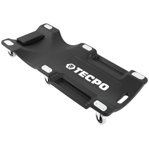 TECPO Werkstattrollbrett 1030x480x130 mm Tragkraft bis 120kg KFZ Werkstatt Rollliege SCHWARZ Montagerollbrett Montageliege vormontiert