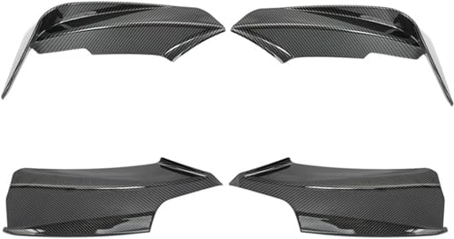Spoiler Parachoques para BMW F30 F31 F35 320i 328i 330i 335i 340i 316d 318d M-Sport 2012-2019,Coche Divisor Parachoques Delantero Alerón Cubierta Cuchillo Embellecedor,A-1 Set Carbon Look