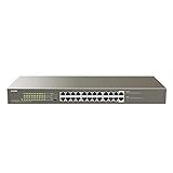 switch tenda teg1124p-24-250w - 24 puertos 10/100/1000 (datos/poe) - alimentaciÓn externa - potencia total poe 250w