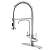 APPASO Kitchen Faucet with Drinking Water Faucet, 3 in 1 Pull Down Faucet with Purfied Water Faucet, Single-Handle High Arc Kitchen Water Filter Faucet, Brushed Nickel (Without Filtration Device)
