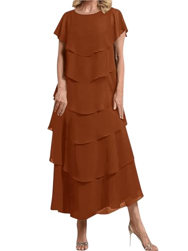 Mother of The Bride Dresses for Wedding Women Short Sleeve 2025 Chiffon Formal Evening for Women Party Dress
