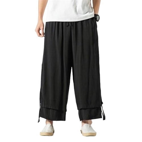 Pantalon court ample lin homme : fini de transpirer avec ce style japonais