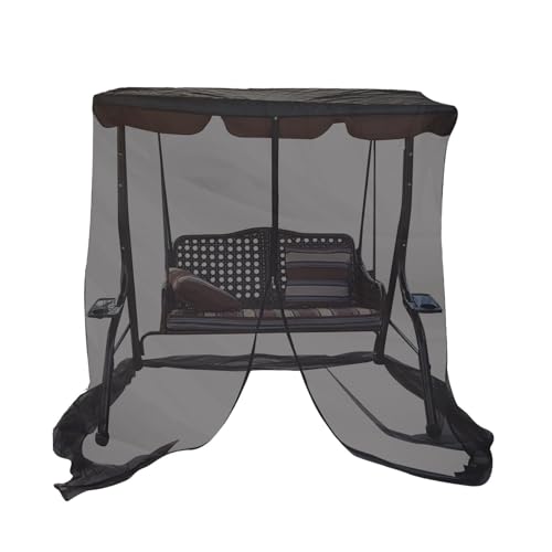Genérico Patio Bench Screen Mesh, Patio Swing Mesh Screen – Protection en maille d&rsquo;ouverture à glissière pour banc – Accessoires de plein air pour balcon, jardin, patio, patio arrière