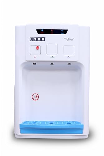 Image of USHA Aquagenie + Hot, Normal & Cold Table Top Water Dispenser, 3.2 Liter, White