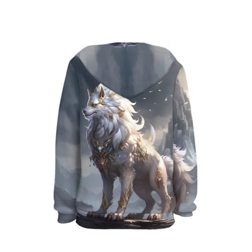 Image of GLUDEAR Teen Boys Girls Novelty Animal Galaxy Hoodies Sweatshirts Pullover