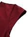 Lotusmile Tight Dresses for Women Party, V Neck Stretch Pleated Bridesmaid Gown,(Medium Wine Red)