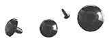 Darice 50 Piece 12mm Solid Eyes with Washer Buttons, Black