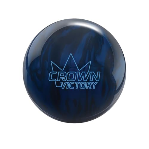 Brunswick PRE-DRILLED Crown Victory Bowling Ball - Sapphire/Black (This Item Includes a Free Bowlerstore Rubber Shammy- Colors Will Vary for The Shammy) 16lbs