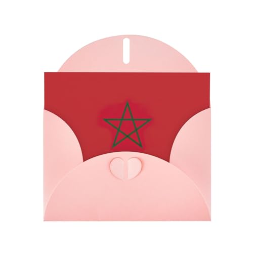DUWAA Tarjetas de felicitación impresas con la bandera de Marruecos para clientes y clientes, empleados adultos, saludos festivos, 4 x 6 pulgadas
