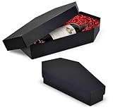 Gift Boutique Halloween Coffin Boxes with Covers Set of 2 Sizes Cardboard Nesting Coffins Storage Box for Spooky Gothic Home Table Party & Decorations