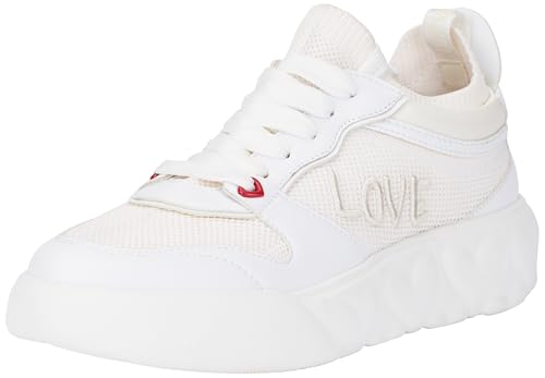 Love Moschino Ja15054g1l Zapatillas, Blanco, 36 EU Mujer