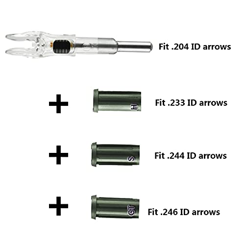 Ellen Archery X Lighted Nocks With Collars For Arrows With .204.233.244.246 Inside Diameter Bowstring Activated Linear Switch Led Nock Tail Illuminated Lighted Archery Nocks (Flash 3-Pack, 0.204) #TOP2